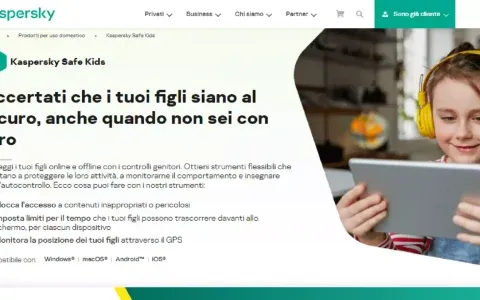 Proteggi i tuoi figli online con Kaspersky Safe Kids, in offerta a 21,99€