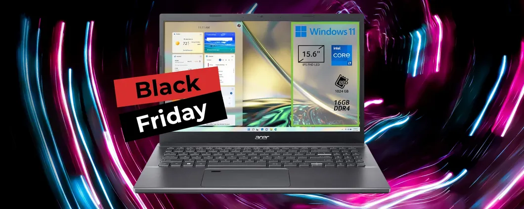 Acer Aspire 5 da 15,6 pollici con Intel Core i7 e SSD da 1TB è una bomba