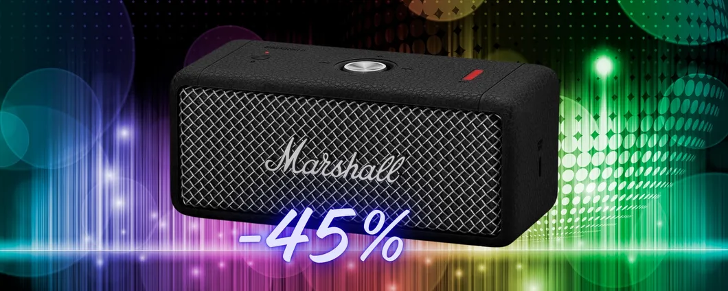 Marshall Emberton II: iconico speaker Bluetooth portatile in sconto del 45%