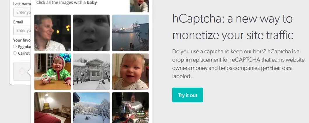 hCaptcha: monetizzare il traffico con CAPTCHA e la Blockchain