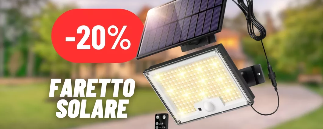 Illumina il tuo giardino o il tuo terrazzo con questo faretto solare a LED ad un PREZZO RIDICOLO
