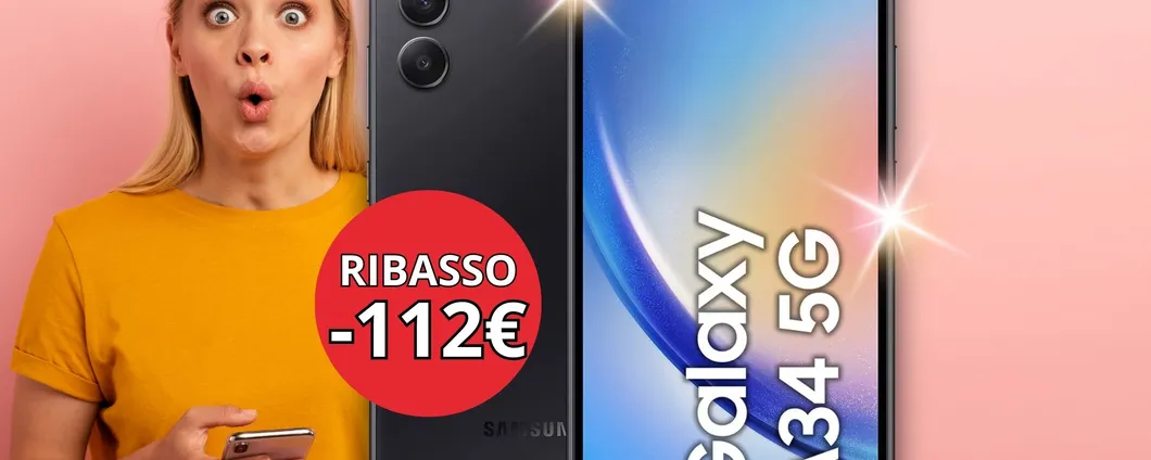 Samsung Galaxy A34: MAXI RIBASSO di oltre 100€ su eBay