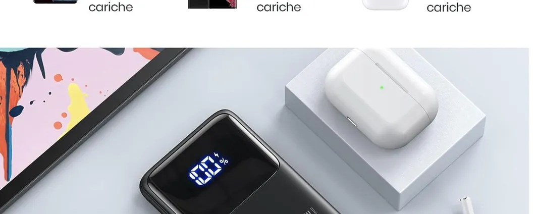PowerBank INIU da 10000 mAh ideale per iPhone e Android a meno di 18 euro su Amazon