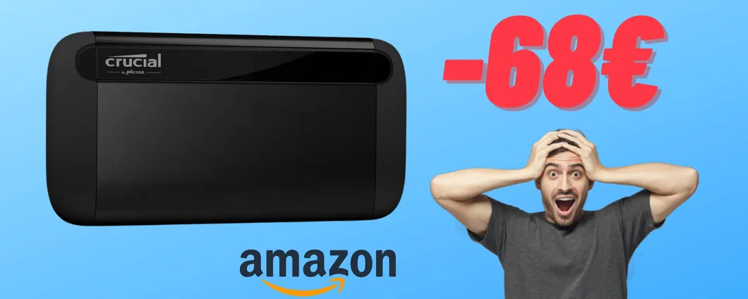1TB di spazio OVUNQUE vuoi con l'SSD portatile Crucial X8 in offerta!