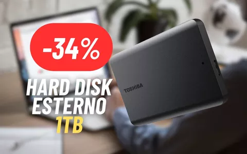 L'Hard Disk Esterno di Toshiba da 1TB è SCONTATISSIMO su eBay (-34%)