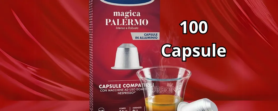FAI SCORTA: 100 Capsule Caffè Borbone Miscela Palermo a prezzo MINIMO STORICO!