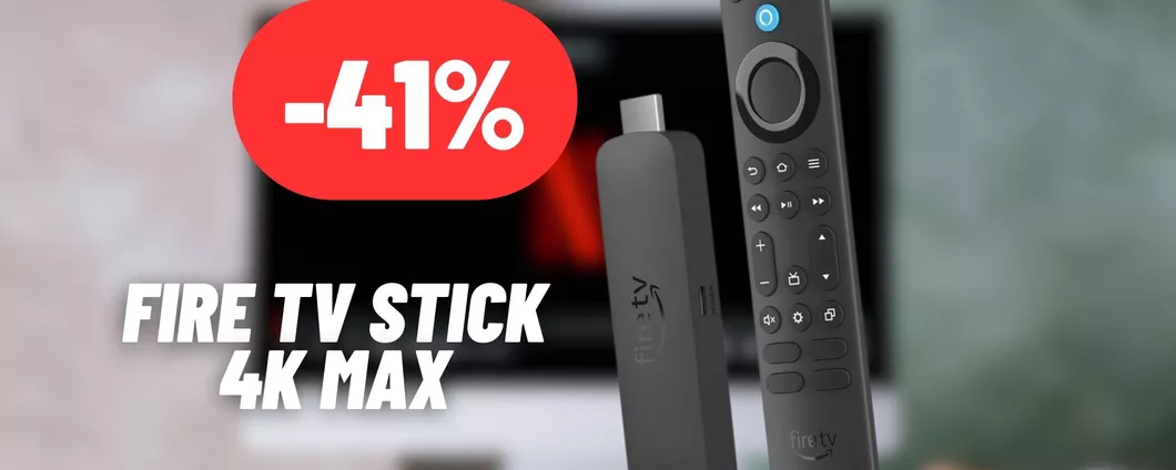 Accedi a tutti i tuoi contenuti streaming preferiti con la Fire TV Stick 4K Max in PROMOZIONE