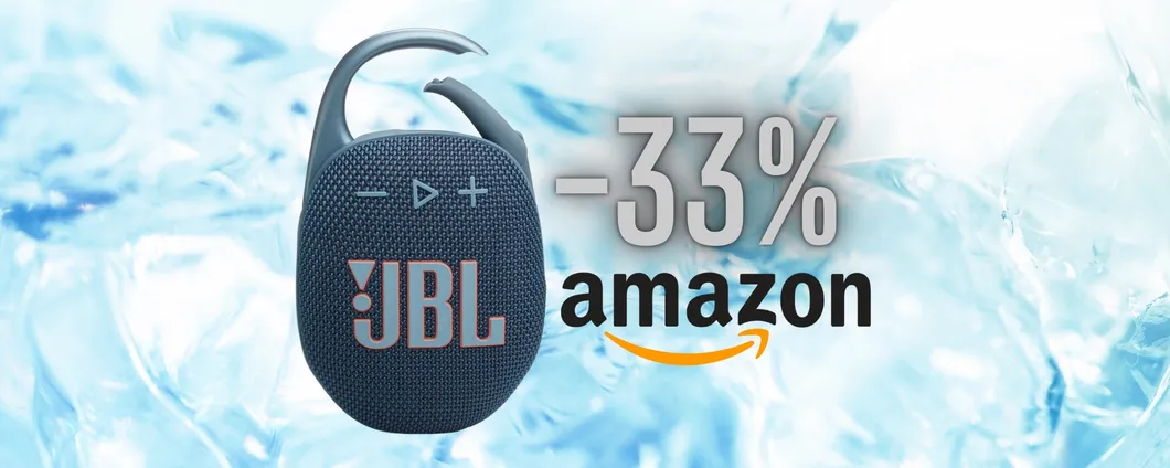 JBL Clip 5 è lo speaker Bluetooth portatile che devi avere, ora al 33%