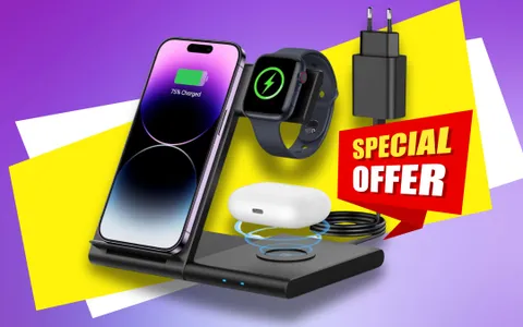 Incredibile comodità del Caricatore Wireless 3 in 1: scoprilo A PREZZO SHOCK!