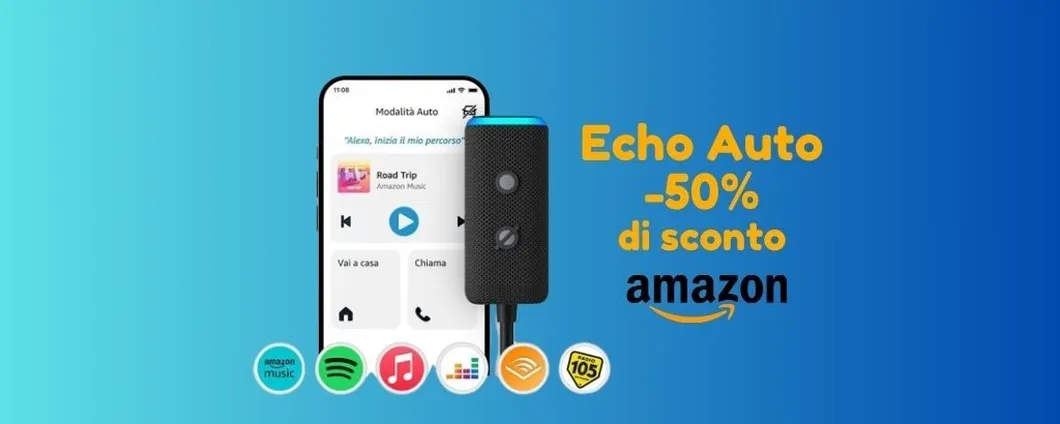 Anche la tua macchina diventa super smart con il nuovo Echo Auto, SCONTATO del 50% su Amazon!
