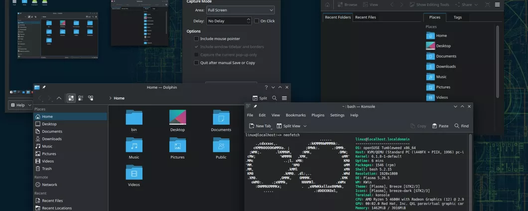 KDE Gear 22.12.2: arrivate migliorie per Dolphin e Spectacle