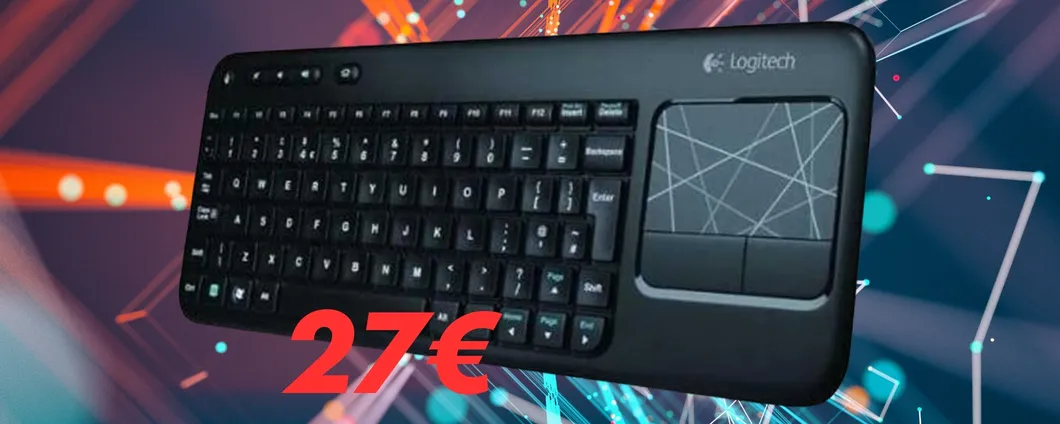 Logitech K400 Plus: tastiera wireless multidispositivo con touch pad integrato