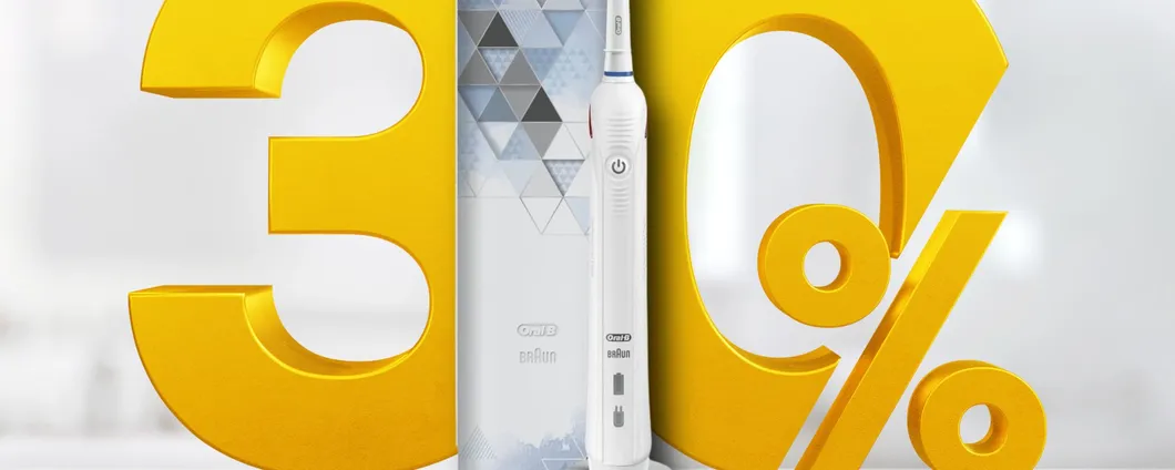 Rivoluziona la tua igiene orale: Oral-B spazzolino elettrico AL 30% IN MENO!