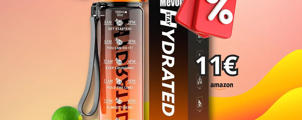 Borraccia Motivazionale: SOLO 11€ per mantenerti idratato in maniera sana!