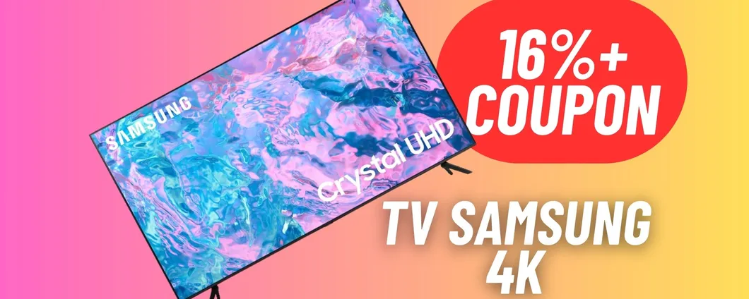 DOPPIO SCONTO sul cinema targato Samsung: TV 4K da 43 pollici ad un PREZZO SHOCK