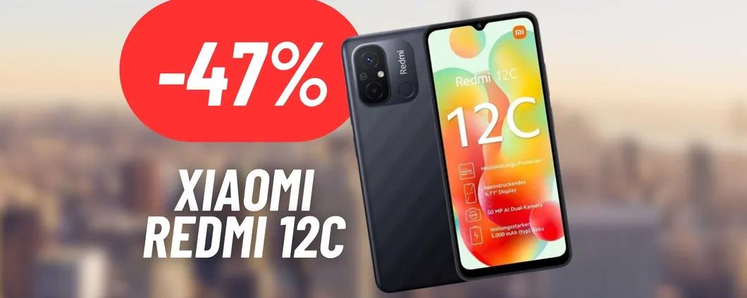 DISINTEGRATO IL PREZZO dello Xiaomi Redmi 12C: MAXI SCONTO Amazon (-47%)