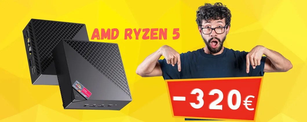 Mini PC che monta CPU Rayzen 5, MOSTRUOSO a dir poco