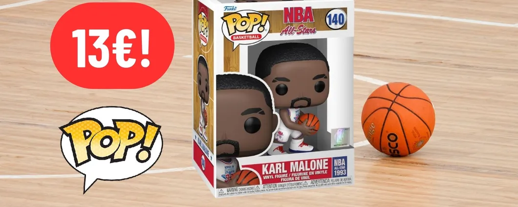 KARL MALONE, la leggenda NBA in versione FUNKO POP al 19% di SCONTO!