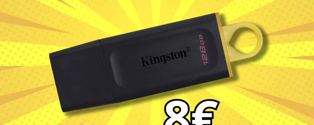 PREZZO REGALO: 8€ per la chiavetta USB Kingston da 128GB super veloce!