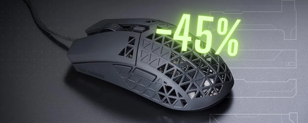 SCONTO assurdo del 45% sul mouse da gaming ASUS TUF Gaming M4 Air