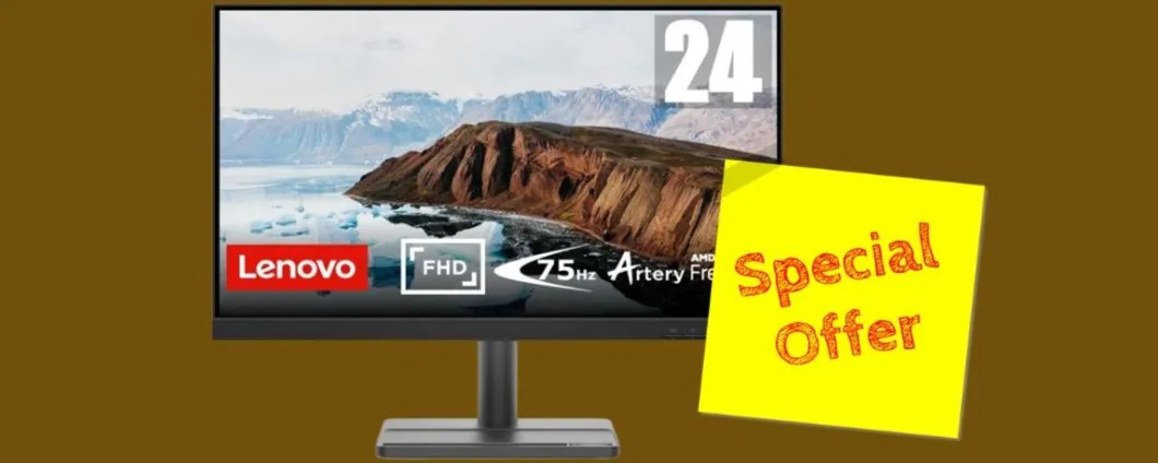 Monitor Lenovo da 24 pollici IN OFFERTA su Amazon