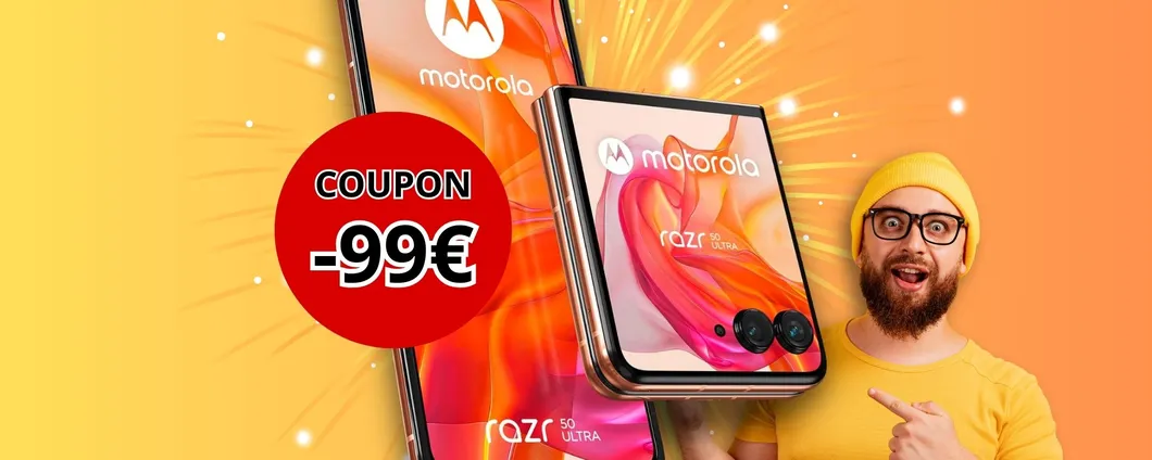 Motorola Razr 50 Ultra: il prezzo CROLLA con il coupon da 99€ DA PAURA