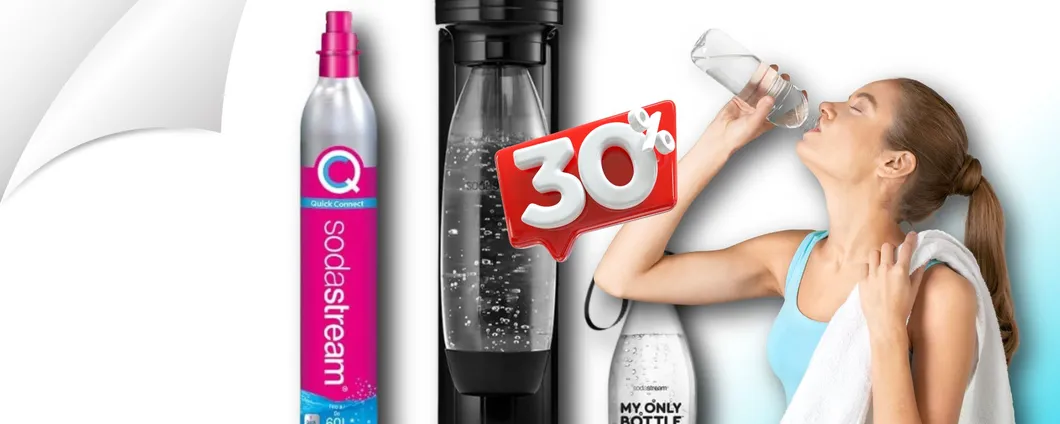 SodaStream Gasatore Gaia Nero: realizza acqua frizzante in casa a poco prezzo!