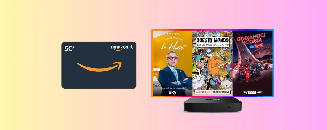 Sky ti regala Netflix, lo sport e un buono Amazon da 50 euro