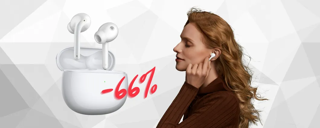 Xiaomi Buds 3 al MINIMO STORICO su Amazon (-66%)