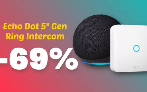 Echo Dot 5ª Gen + Ring Intercom: CLAMOROSO sconto Amazon 69% (-135€)