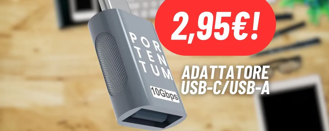 Adattatore USB-C/USB-A ad un PREZZO RIDICOLO: 2,95€ con lo sconto Amazon
