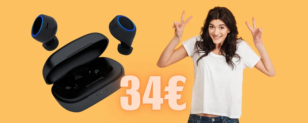 Auricolari wireless Creative Sensemore Air in DOPPIO SCONTO