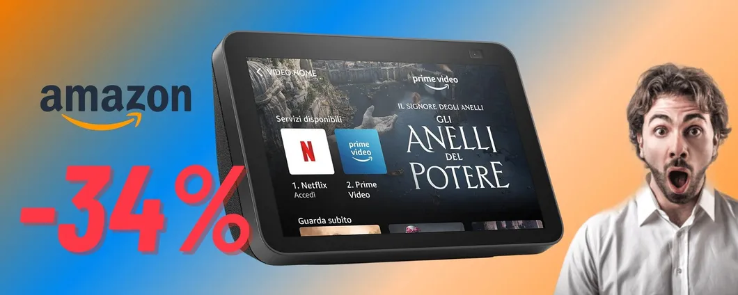 Amazon Echo Show 8 è l'amico perfetto della casa intelligente, ora IN OFFERTA!