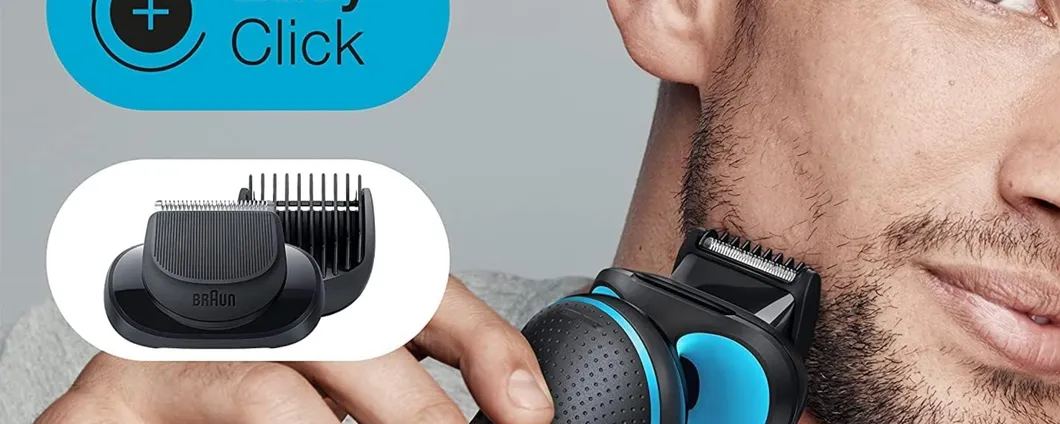 Rasoio elettrico Braun Series 5 con lame flessibili e accessori: sconto FOLLE su Amazon