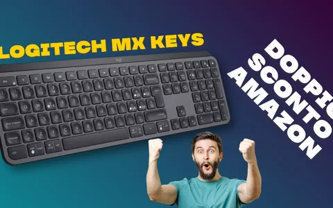 Logitech MX Keys per Windows e macOS: CLAMOROSO doppio sconto Amazon