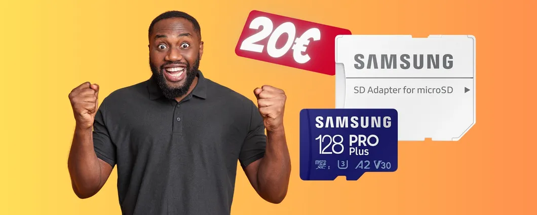 Scheda MicroSD Samsung da 128GB a SOLI 20€, un AFFARE