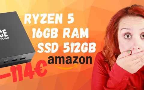 Mini PC BESTIALE: Ryzen 5 16GB di RAM e SSD da 512GB (-114€)