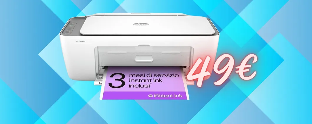 HP DeskJet 2820e: stampante a colori WiFi veloce ed economica