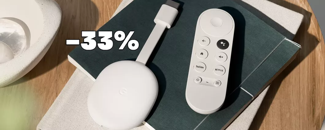 Chromecast con Google TV (HD): su Amazon risparmi il 33% e lo paghi pochissimo