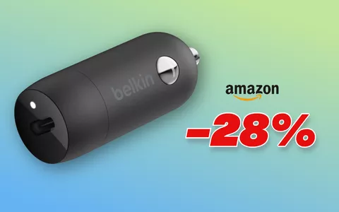 Caricabatterie da auto Belkin con USB-C ad un SUPER PREZZO su Amazon