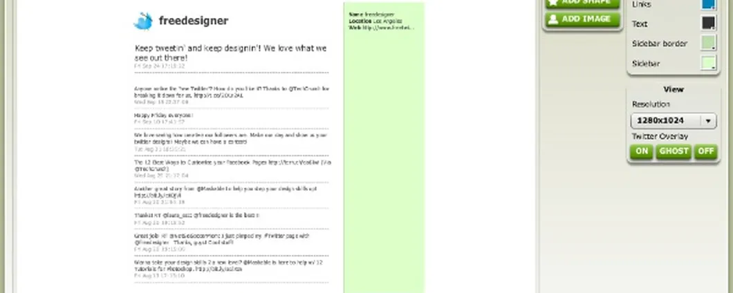 Free Twitter Designer