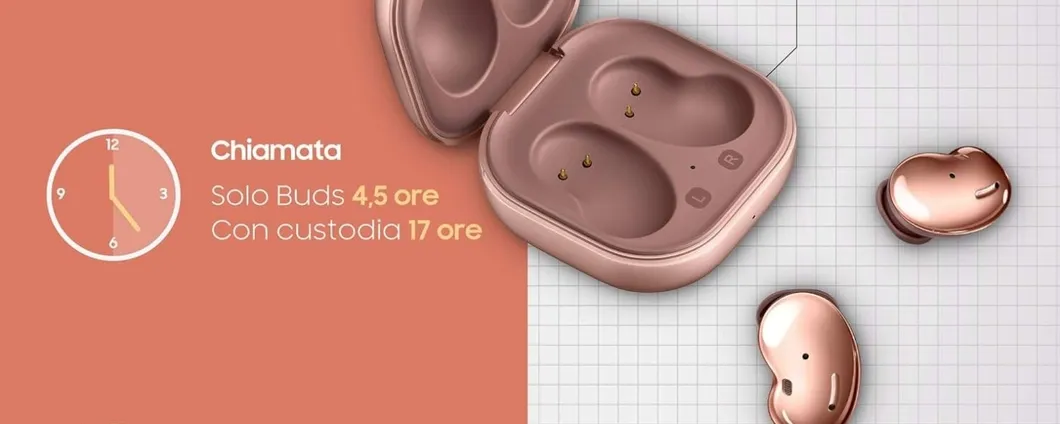 Auricolari Samsung Galaxy Buds Live True Wireless con 3 microfoni in promo su Amazon