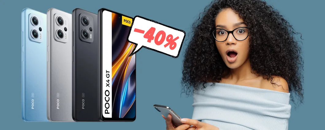 POCO X4 GT 5G da 256GB al 40% grazie alla Festa delle Offerte Prime