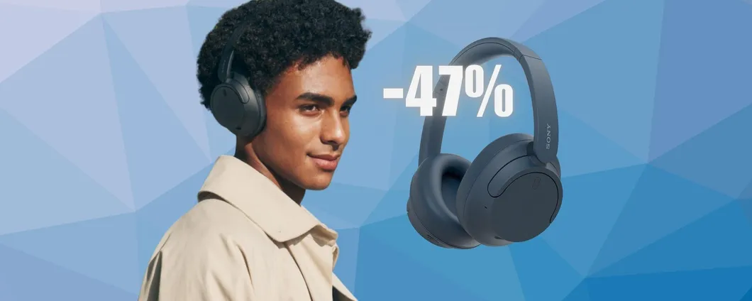 Cuffie wireless Sony con ANC e connessione multipla al 47%