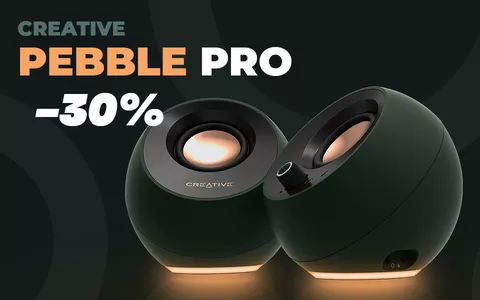 Creative Pebble Pro: -30% Amazon sugli altoparlanti RGB per PC