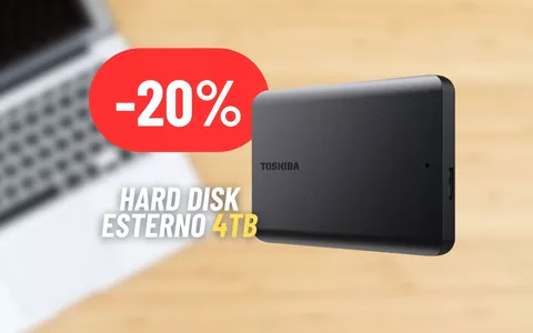 4TB di storage esterni con l'hard disk Toshiba in offerta su eBay