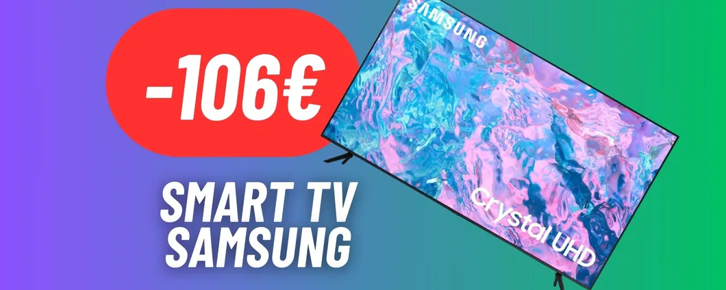 Lo sconto sulla Smart TV Samsung da 43 pollici SUPERA I 100€: Amazon fuori tutto