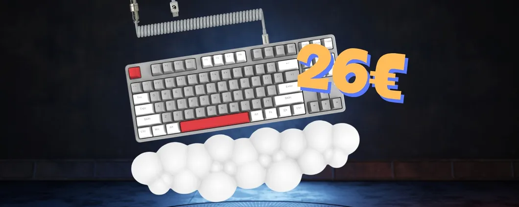 Tastiera meccanica compatta con poggiapolsi Cloud Soft incluso in sconto del 41%