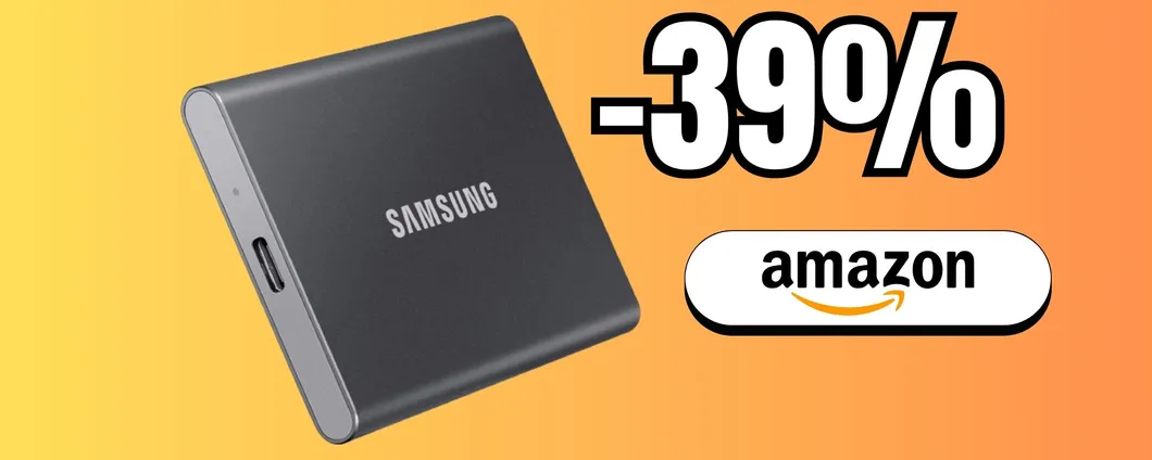 Velocità fulminea e design compatto: scopri il Samsung T7 da 1 TB, l'SSD esterno a meno di 100€