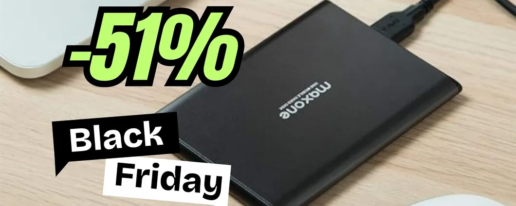 Hard disk esterno compatibile con PlayStation e Xbox in promo (-51%)